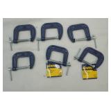 IRWIN C-Clamps (6ct) 1-1/2" NEW