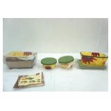 Sunflower Bakeware/Serving Dishes. NEW