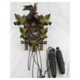 German Black Forest Cuckoo Clock with Weights and Bird Topper