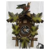 German Black Forest Cuckoo Clock with Weights and Bird Topper