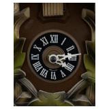 German Black Forest Cuckoo Clock with Weights and Bird Topper