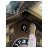 German Black Forest Cuckoo Clock with Weights and Bird Topper