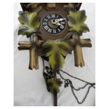 German Black Forest Cuckoo Clock with Weights and Bird Topper