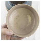Hand-Painted Pottery Jar with Lid by H. Ruby