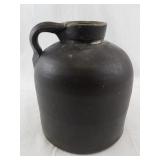 Antique Brown Stoneware Jug with Handle 