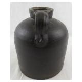 Antique Brown Stoneware Jug with Handle 