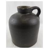 Antique Brown Stoneware Jug with Handle 