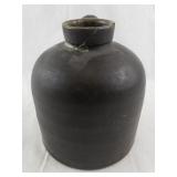 Antique Brown Stoneware Jug with Handle 