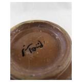 Handmade Glazed Pottery Vase with Geometric Design