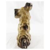 Vintage Chalkware Dog Figurine with Textured Finish
