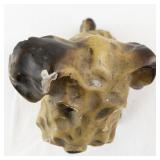 Vintage Chalkware Dog Figurine with Textured Finish