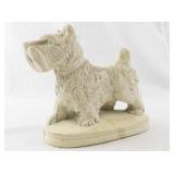 Vintage Chalkware Terrier Dog Figurine