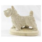 Vintage Chalkware Terrier Dog Figurine