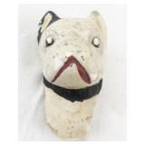 Vintage Handcrafted Dog Head Ornament 1998 Signed