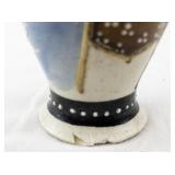 Vintage Japanese Satsuma Style Hand-Painted Ceramic Vase with Handles