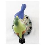 Vintage Ceramic Bird Flower Frog 
