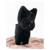 Vintage Black Dog Plush Stuffed Animal