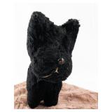 Vintage Black Dog Plush Stuffed Animal