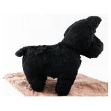 Vintage Black Dog Plush Stuffed Animal