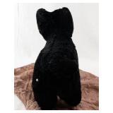 Vintage Black Dog Plush Stuffed Animal
