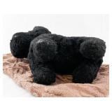 Vintage Black Dog Plush Stuffed Animal