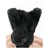 Vintage Black Dog Plush Stuffed Animal