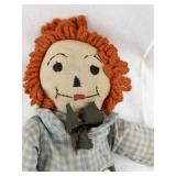 Pair of Vintage Raggedy Ann and Andy Cloth Dolls