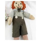Pair of Vintage Raggedy Ann and Andy Cloth Dolls