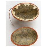 Vintage Paper Mache Easter Egg Boxes with Rabbit Design