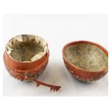 Vintage Paper Mache Easter Egg Boxes with Rabbit Design