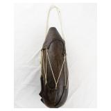 Vintage African Wooden Jug Canteen with Rope Strap