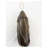 Vintage African Wooden Jug Canteen with Rope Strap