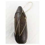 Vintage African Wooden Jug Canteen with Rope Strap