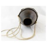 Vintage African Wooden Jug Canteen with Rope Strap
