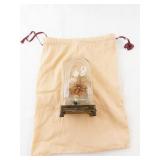 Vintage Dome Diorama with Flowers and Figurine