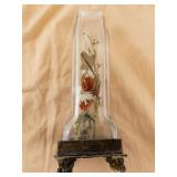 Vintage Dome Diorama with Flowers and Figurine