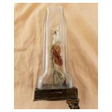 Vintage Dome Diorama with Flowers and Figurine