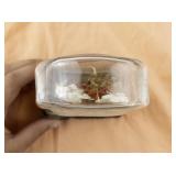 Vintage Dome Diorama with Flowers and Figurine