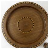Venezuelan Colonia Tovar Handcrafted Wooden Serving Set with Geometric Inlay