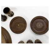 Venezuelan Colonia Tovar Handcrafted Wooden Serving Set with Geometric Inlay