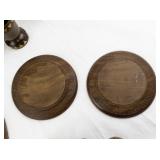 Venezuelan Colonia Tovar Handcrafted Wooden Serving Set with Geometric Inlay