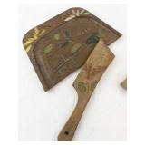 Set of 4 Vintage Wooden Butter Paddles and Boards