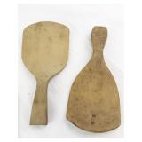 Set of 4 Vintage Wooden Butter Paddles and Boards