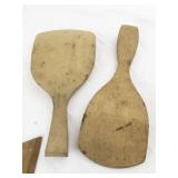 Set of 4 Vintage Wooden Butter Paddles and Boards