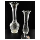 Vintage Glassware Collection with Half Frosted Yellow Pitcher and Decorative Bowls