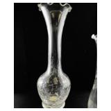 Vintage Glassware Collection with Half Frosted Yellow Pitcher and Decorative Bowls