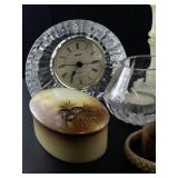 Home Decor Collection with Crystal Clock, Candle Holders and Assorted Pieces