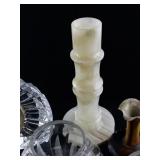 Home Decor Collection with Crystal Clock, Candle Holders and Assorted Pieces