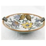 Royal Zuid-Holland Gouda Hand-Painted Floral Bowl with Handles