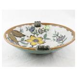 Royal Zuid-Holland Gouda Hand-Painted Floral Bowl with Handles